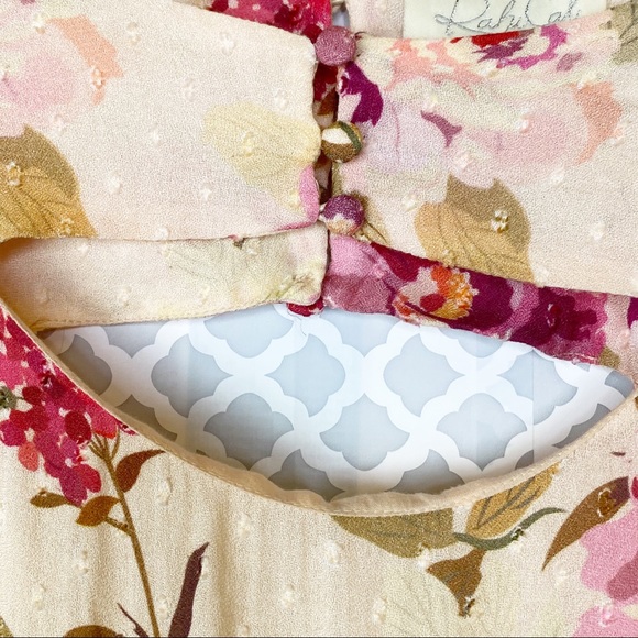 EUC Rahi Cali Floral Cutout Back Ruffle Dress - Picture 4 of 12